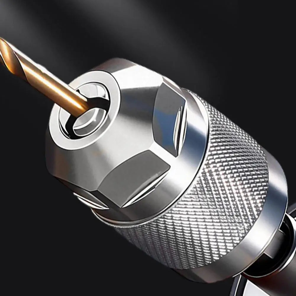 3-Jaw Keyless Drill Chuck 0 3- Capacity Bit Adapter Hex Shank