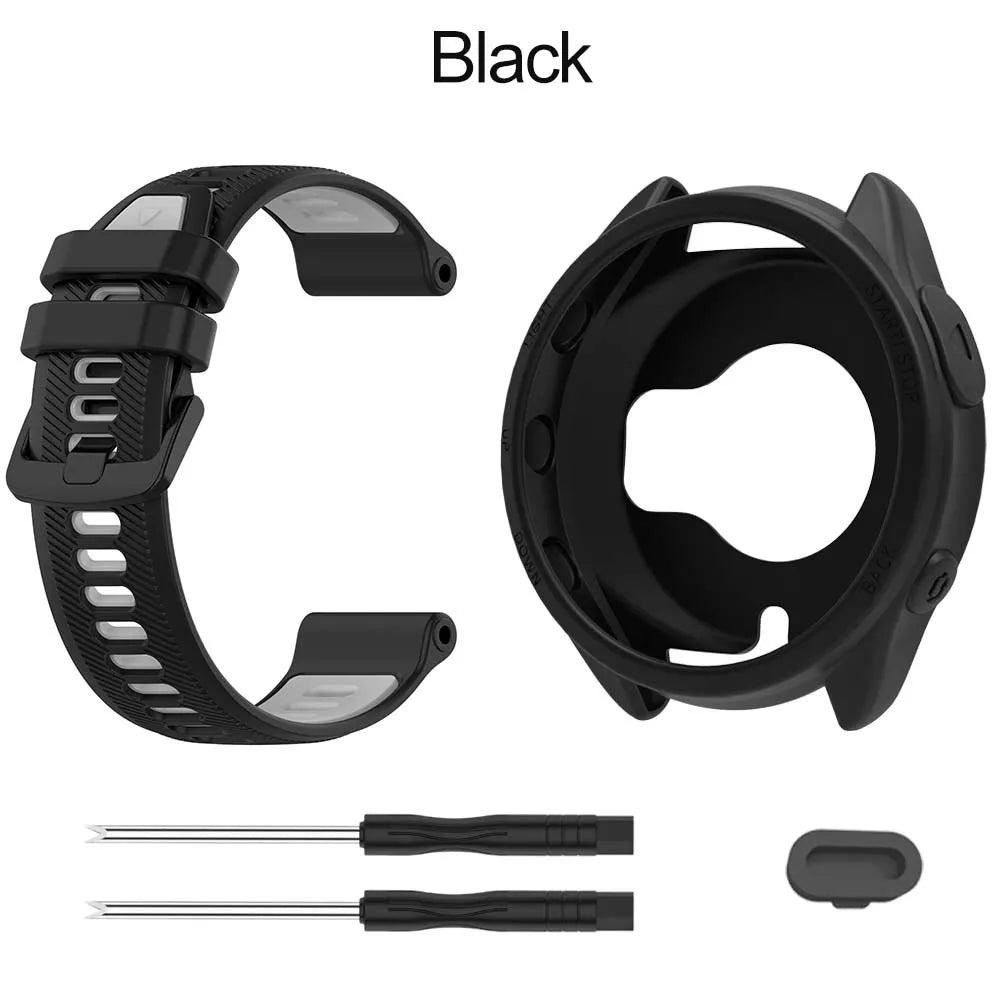 2-in-1 Silicone Case & Band for Garmin Forerunner 965