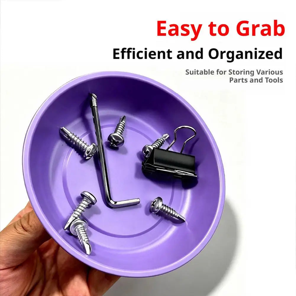 Double Sided Magnetic Screw Tray Purple Storage Bowl Screws Nuts