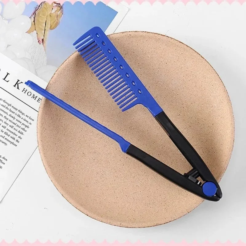 V-Shaped Loop Hair Straightening Brush for Wigs & Salons