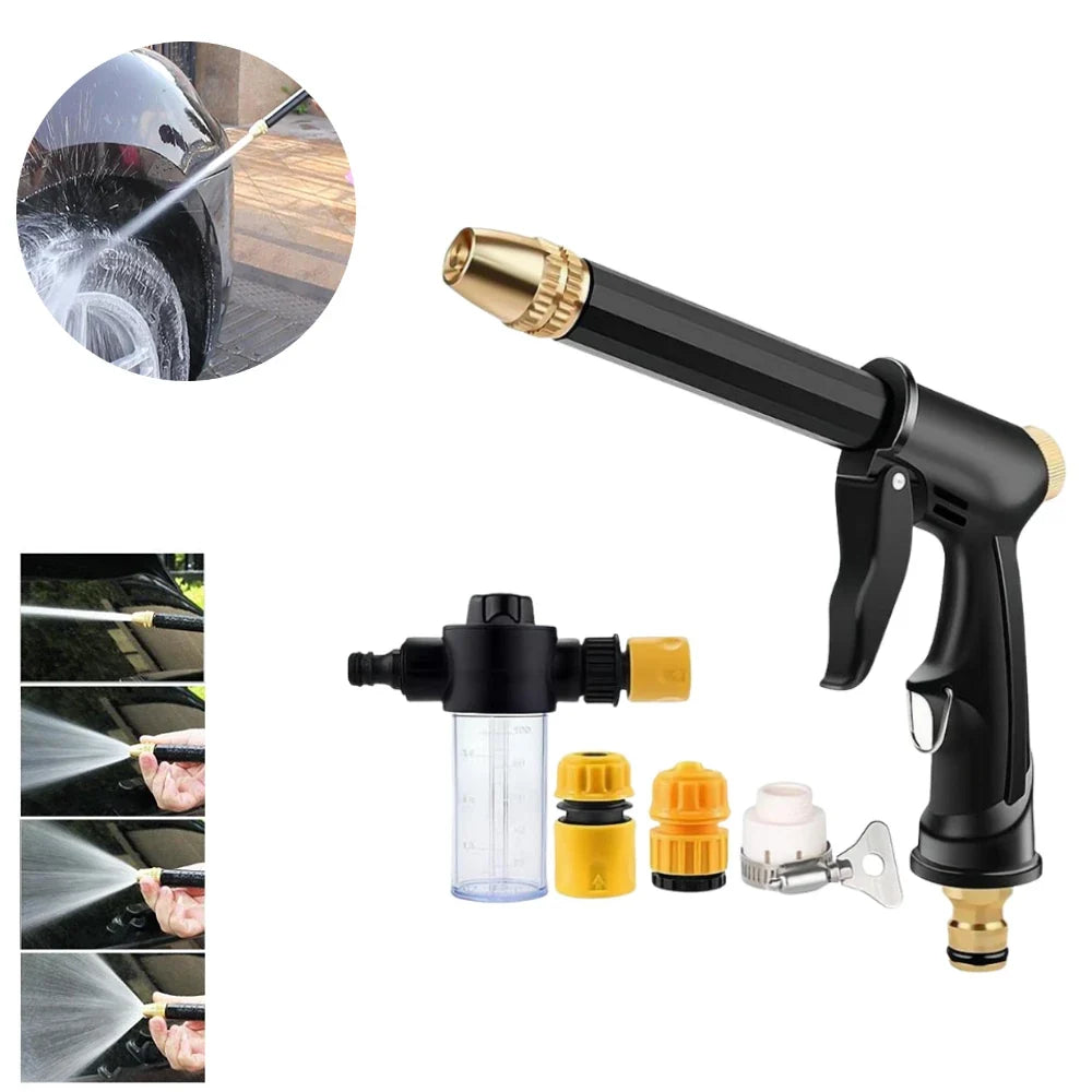 High Pressure Water Gun – Adjustable Nozzle & Foam Cannon