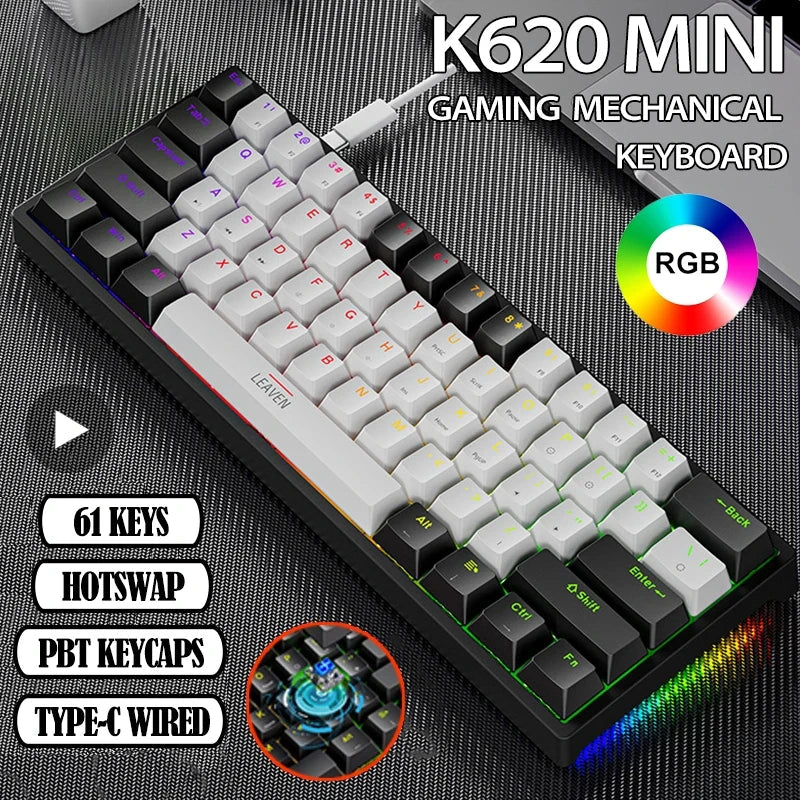 AyeBeau K620 60% RGB Hotswap Mechanical Gaming Keyboard