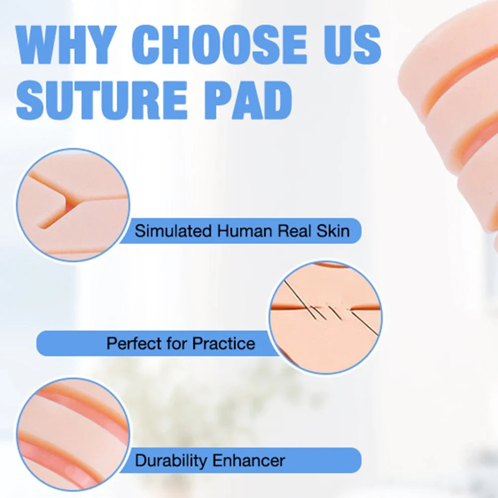 Silicone Skin Pad Suture Training Surgical Wound Surgeon Medical
