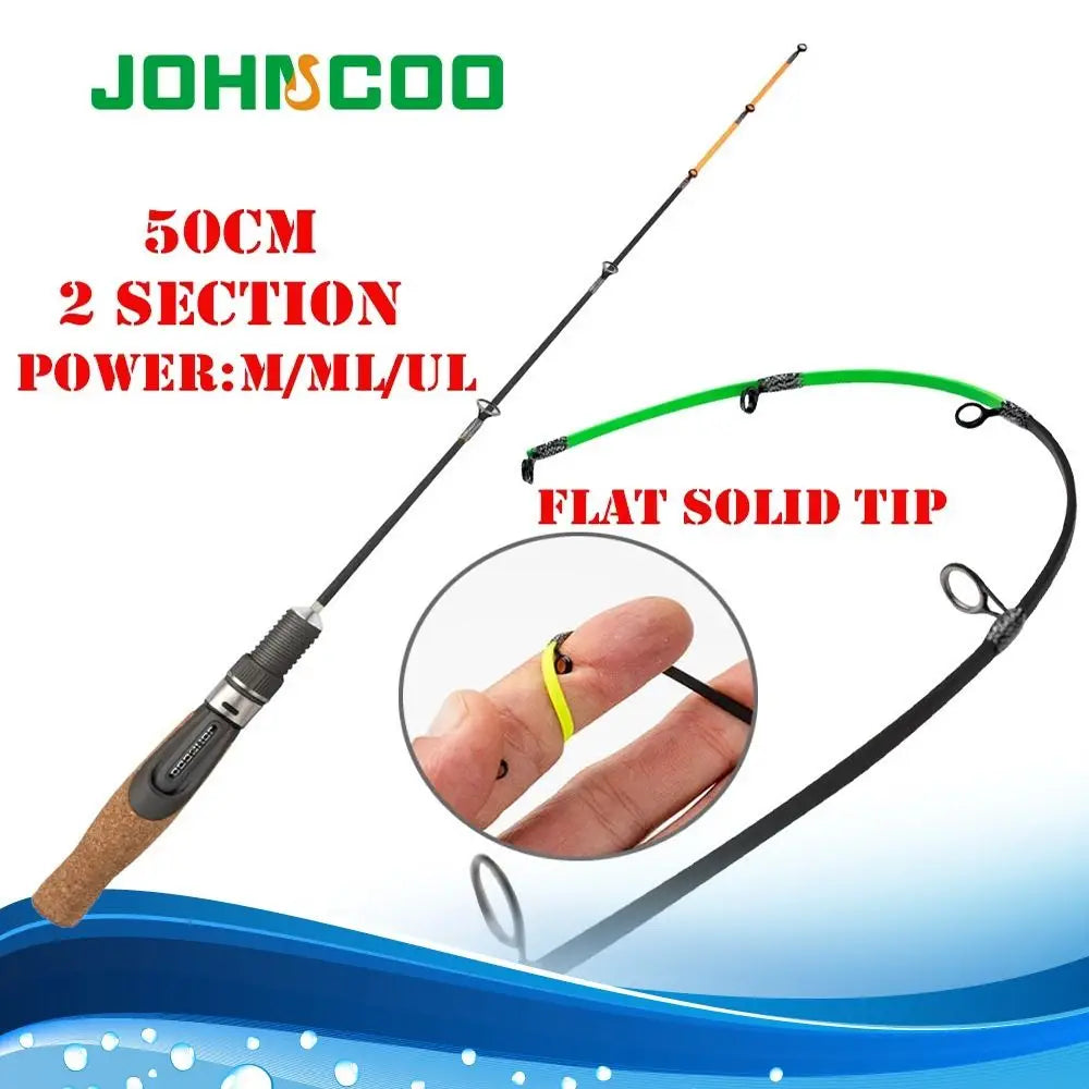 50cm Ice Fishing Rod – Soft Fiberglass Tip & Cork Handle