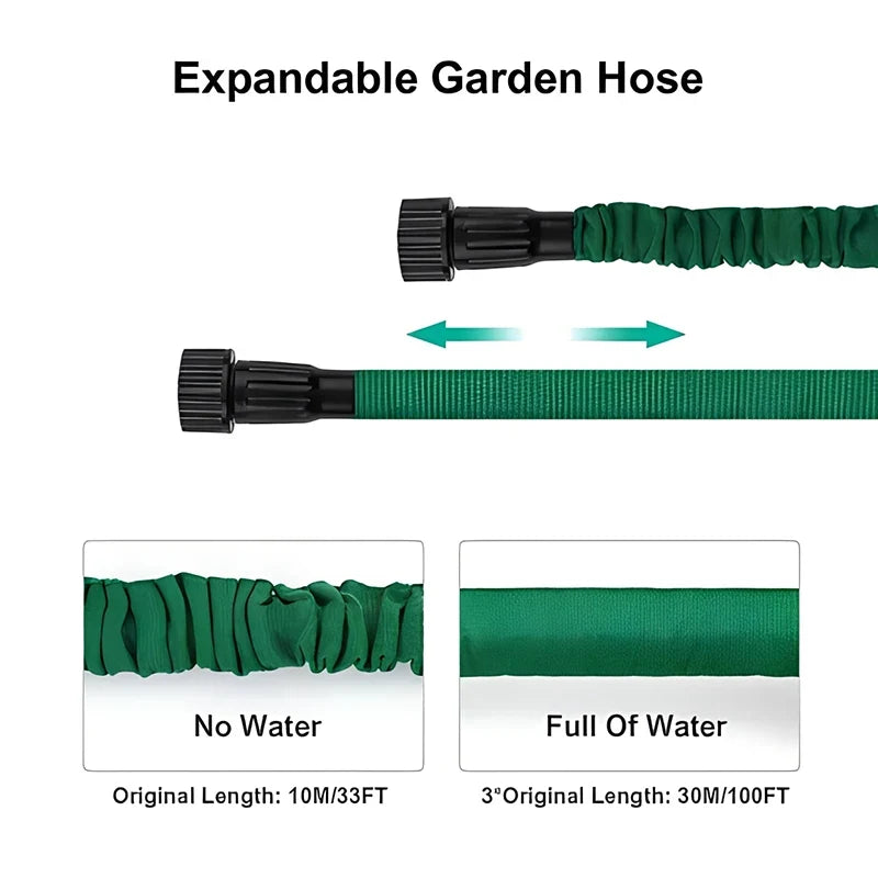 25-75 Ft Household Magic Hose Flexible Water Spray Car Washing