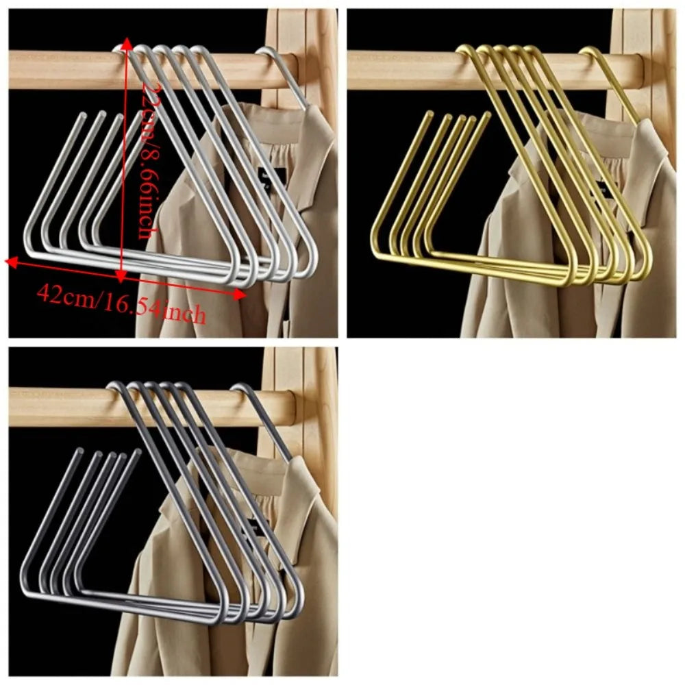 5-Pack Non-Slip Triangle Coat Hangers | Rust-Proof Aluminium