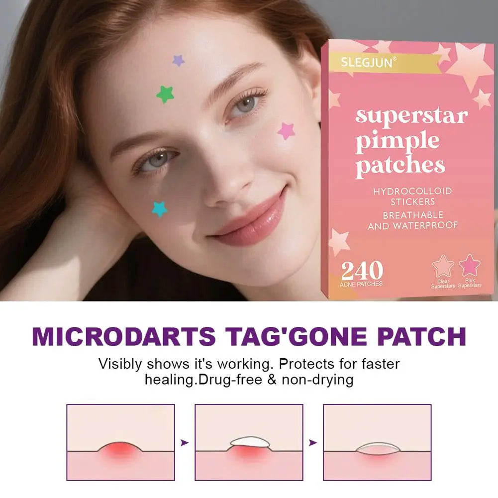 Hydrocolloid Pimple Patches 200/240pcs – Invisible Spot Stickers