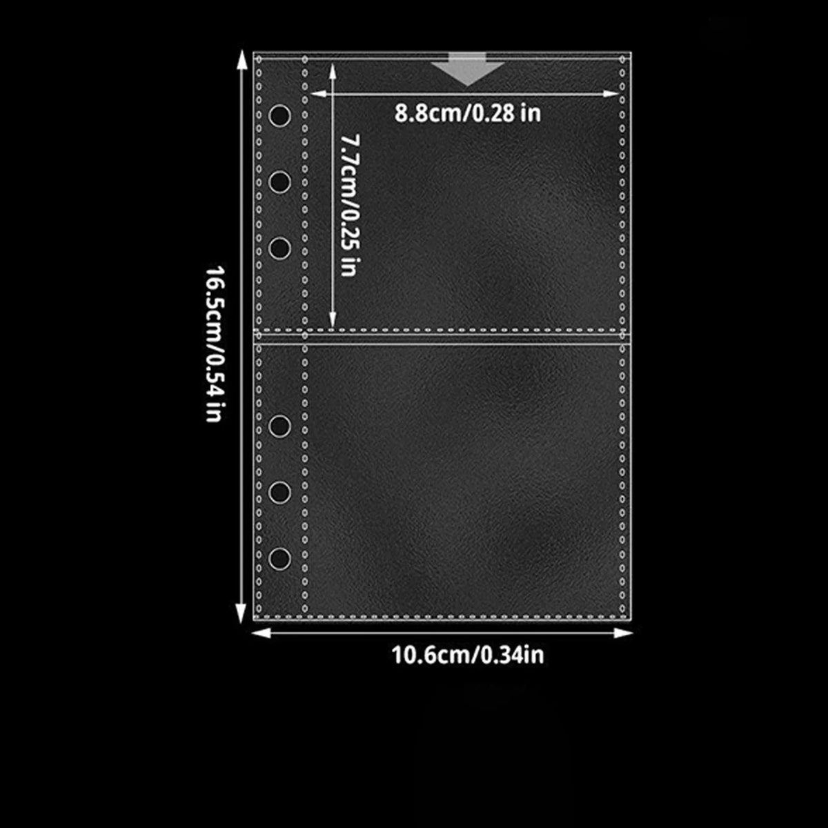 A6 Binder Replacement Card Pages Transparent Sticker Book Suitable