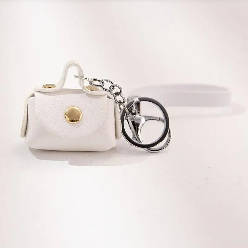 Kawaii Mini Bag Keychain | PU Leather Coin Purse Keyring Pendant