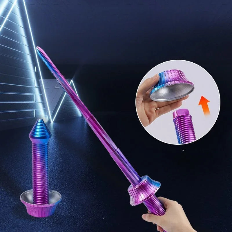 3D Printed Gravity Telescopic Sword Figurines Creative Handmade Toy