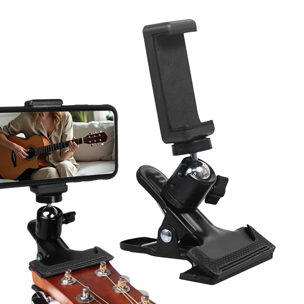 360° Rotatable Guitar Phone Holder | Live Stream & Record