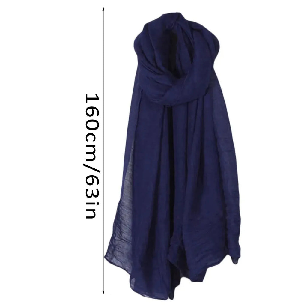 Women's Oversized Cotton Linen Scarf Shawl Wrap – 16 Colors