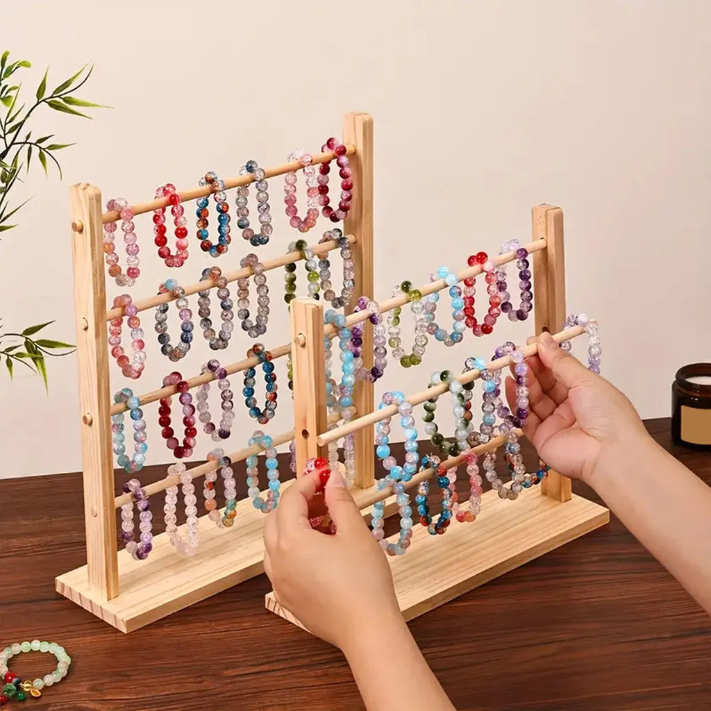 Jewelry Storage Rack Suitable Storing Bracelets Wooden Display Stands