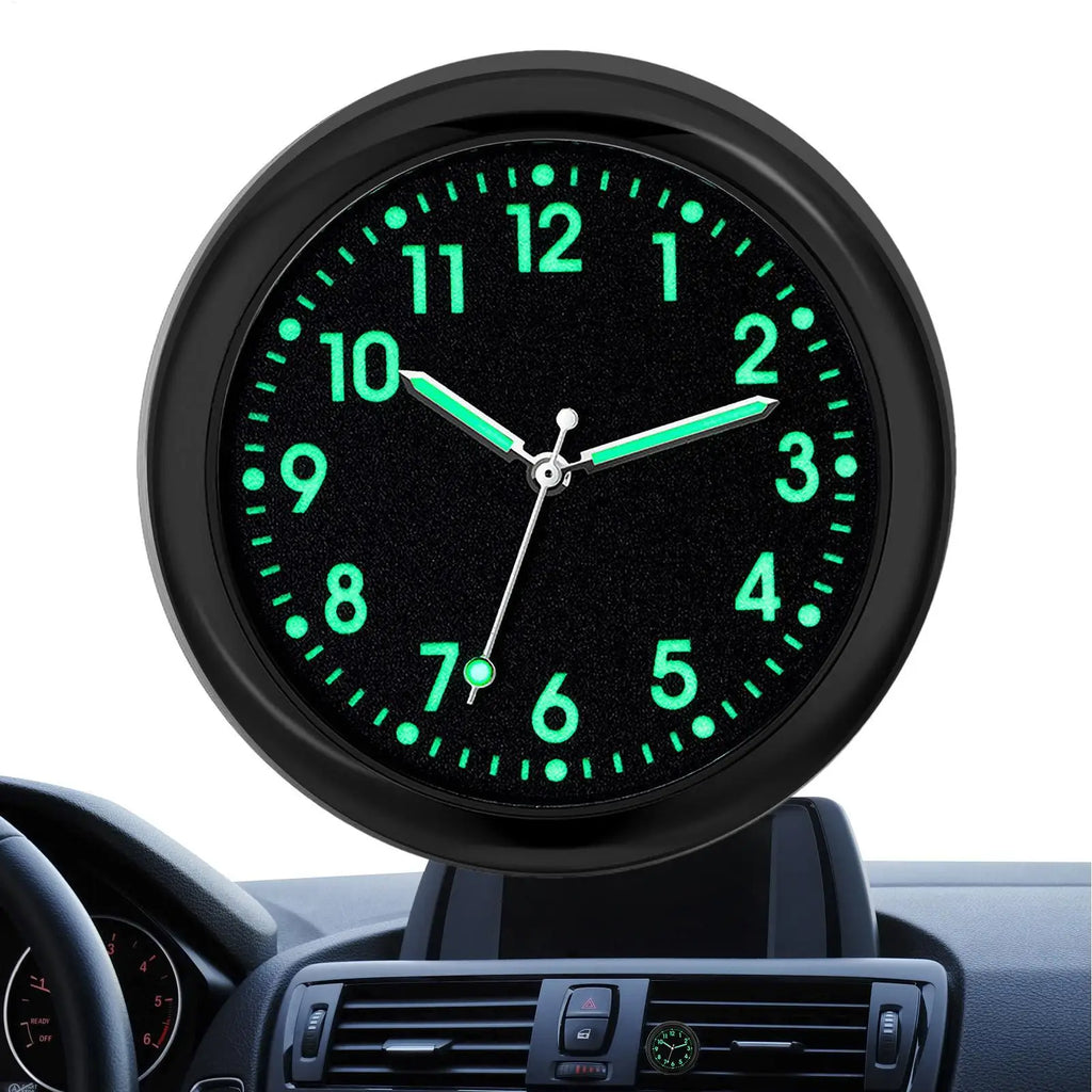 Glowing Analog Car Dashboard Clock | Stick-On Quartz Clock