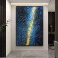 Abstract Stars Hand-Painted Oil Painting Canvas Wall Art