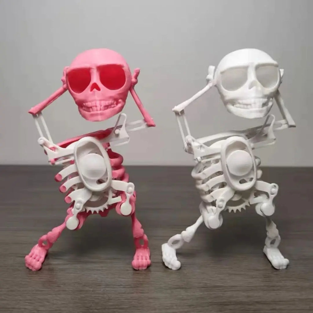 3D Skeleton Man Dancing Skull Ornament Sculpture Figurine Statue Home