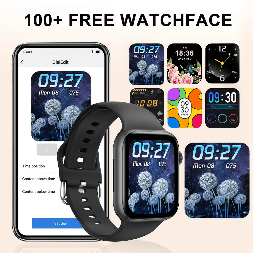LOMAXFR Smart Watch – Wireless Calling, Multi-Sport, iOS & Android