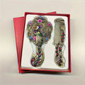Vintage Peacock Handheld & Tabletop Mirror Set – 2pcs