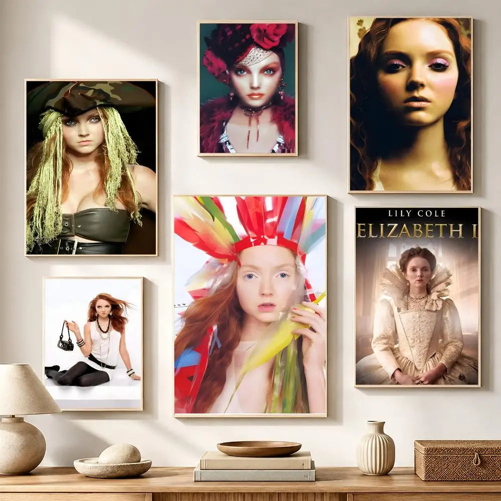 Lily Cole Fashion Poster – HD Waterproof PVC Wall Sticker