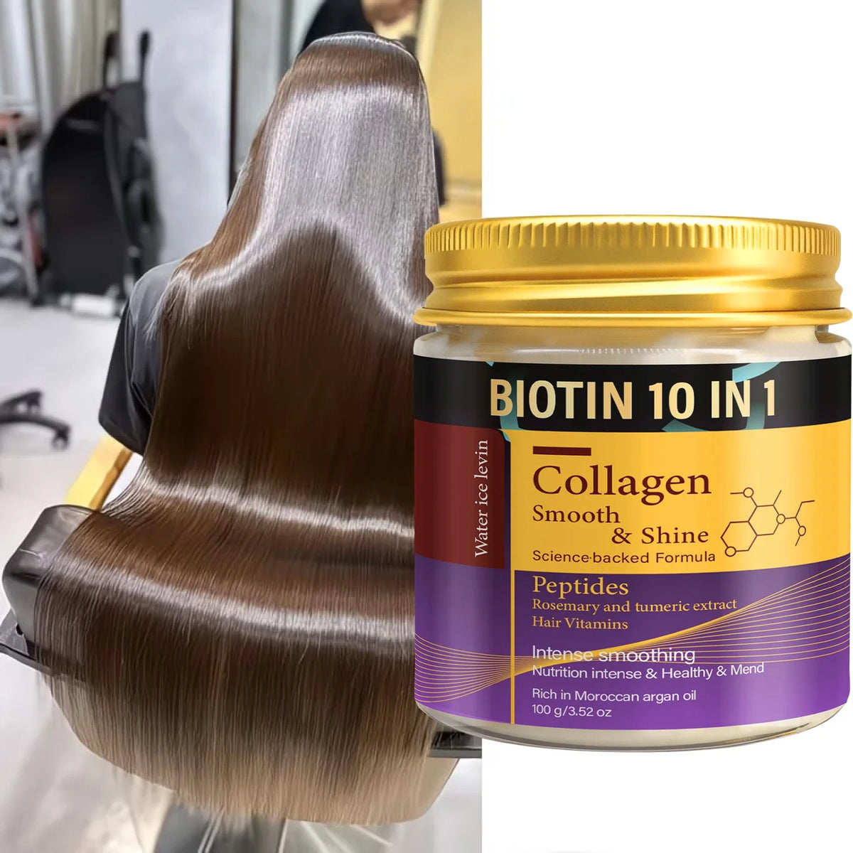Collagen & Keratin Hair Mask – Biotin 10-in-1 Formula