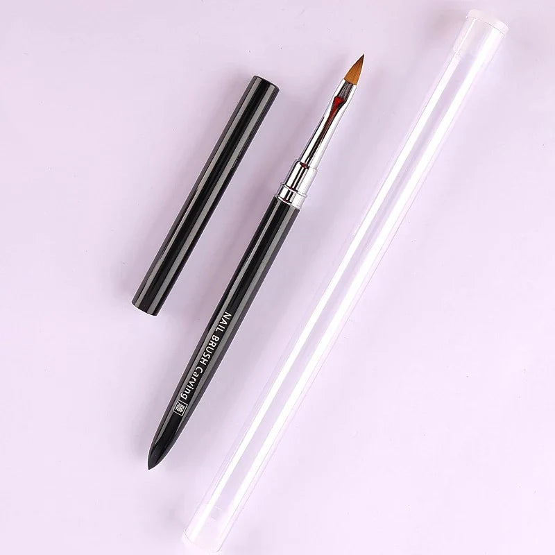 Professional Nail Art Brush – Fine Bristles & Crystal Handle