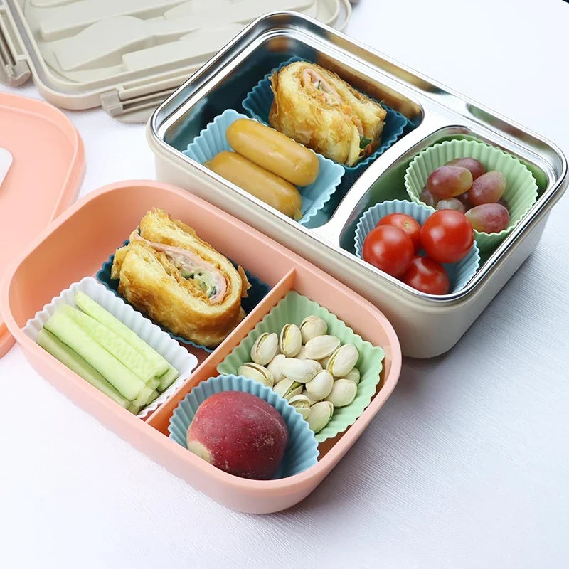 12-Pack Silicone Cupcake Molds & Bento Lunch Box Dividers