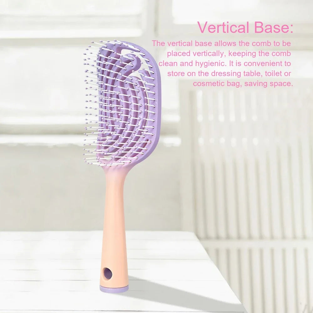 Hollow Hair Brush – Anti-Static Scalp Massage, All Hair Types
