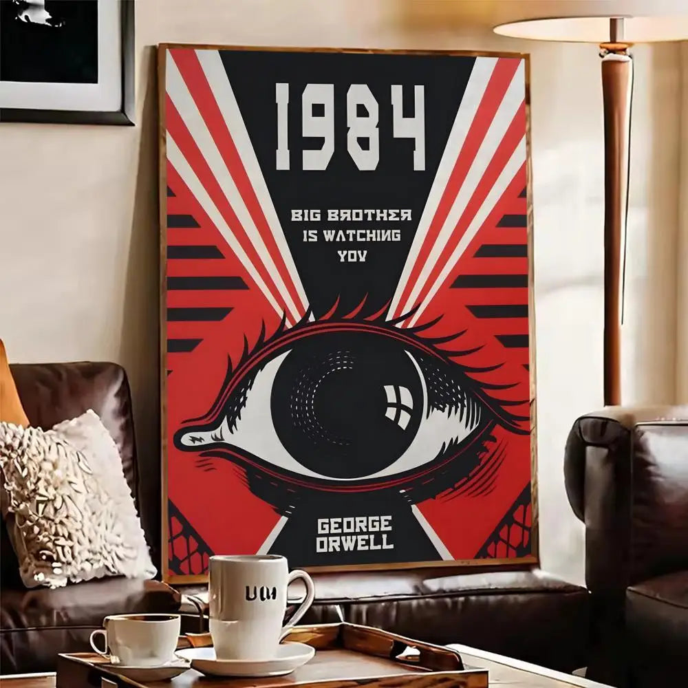 1984 George Orwell Canvas Wall Art – Vintage Unframed Poster