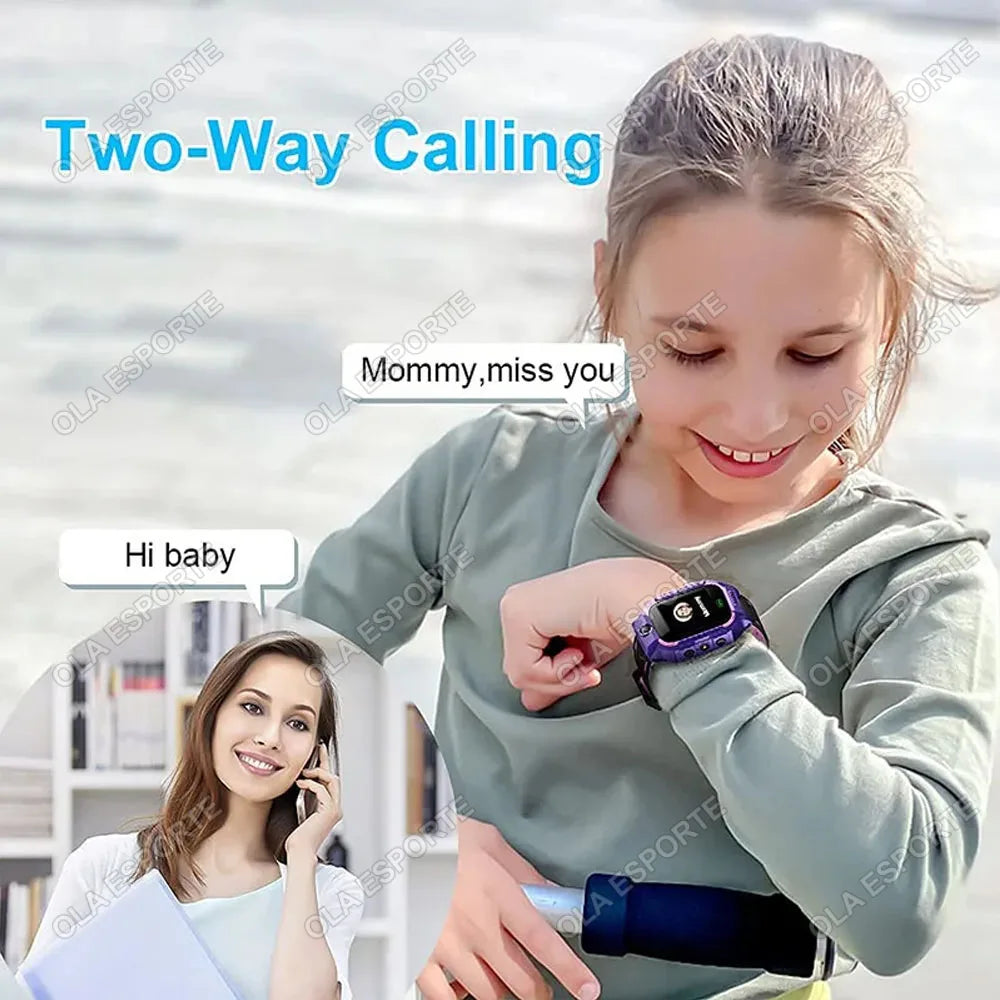 Kids Smart Watch 2G GPS LBS Tracker SOS Call Waterproof