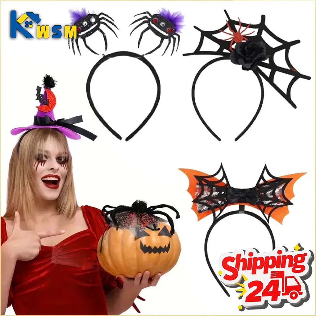 Witch Hat Spider Halloween Headband | Party Costume Accessory