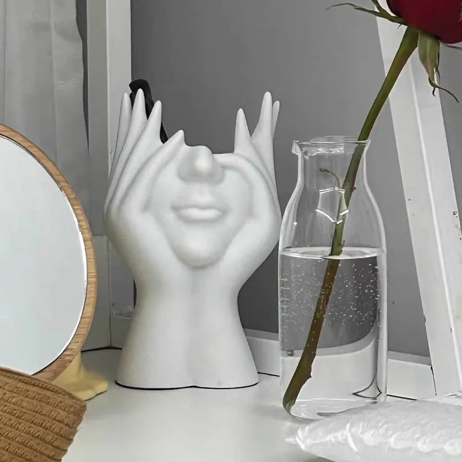 Makeup Brush & Cosmetic Organizer Cylinder | Desktop Storage Jar