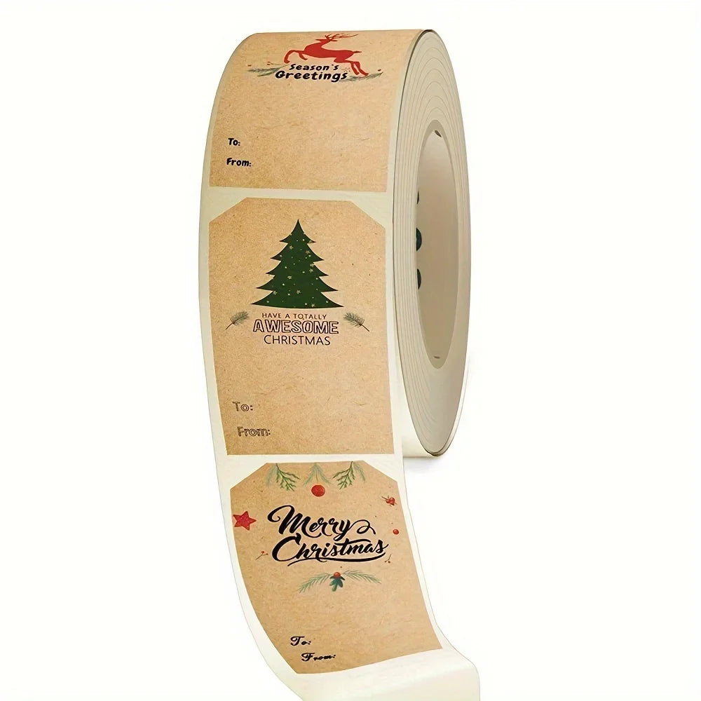 300 Christmas Writable Self-Adhesive Labels 2"×2.76" Gift Tags
