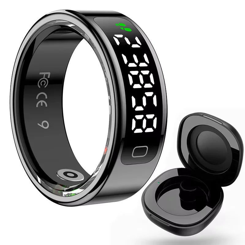 2026 R11C Smart Ring Men Women LED Display Screen Health Heart Rate
