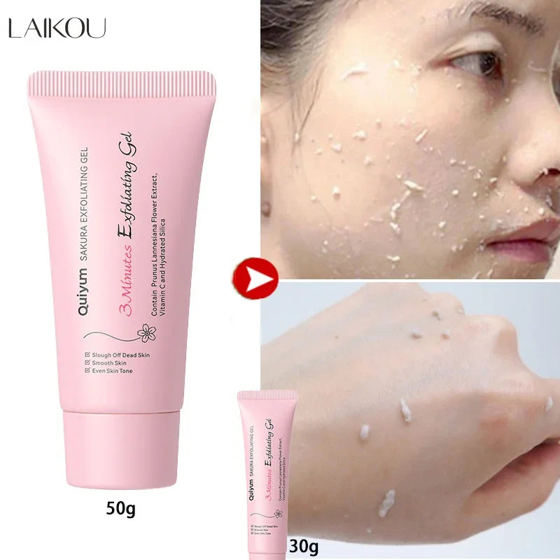 LAIKOU Sakura Exfoliating Gel Facial Scrub – Deep Clean 30g/50g