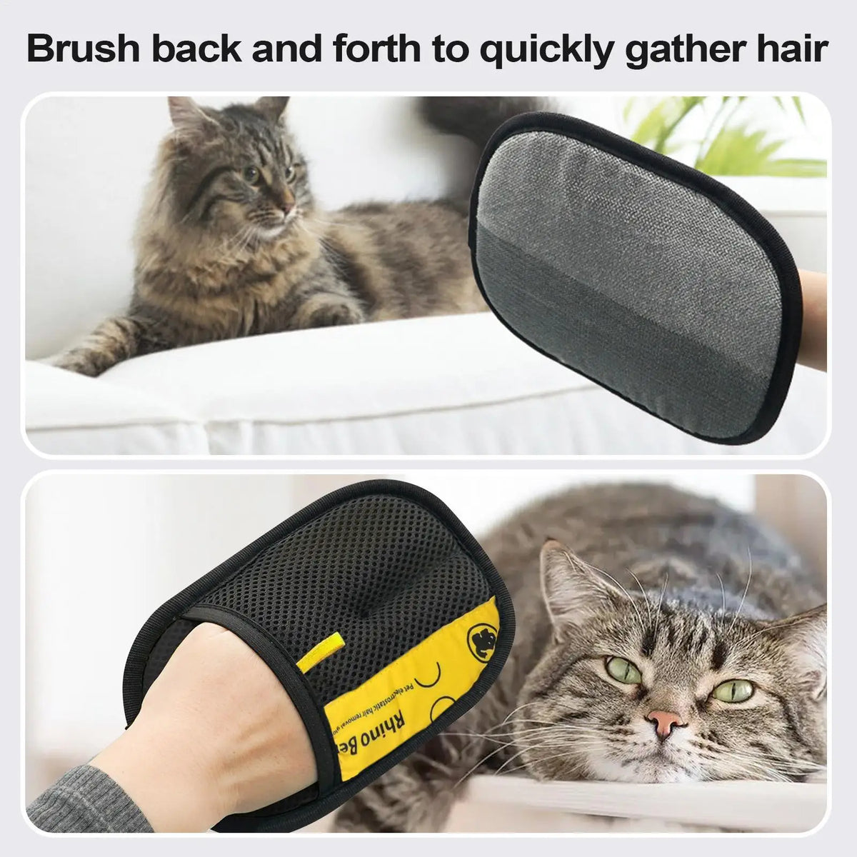 Double-sided Pet Grooming Gloves Cat Dog Hair Remover Gentle Massage