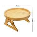 Wooden Clip-On Couch Arm Tray Table – 25cm Side Table