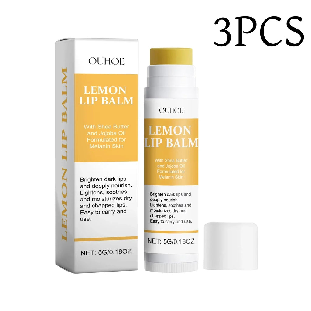 Lemon Turmeric Lip Balm – Exfoliating & Dark Lip Treatment