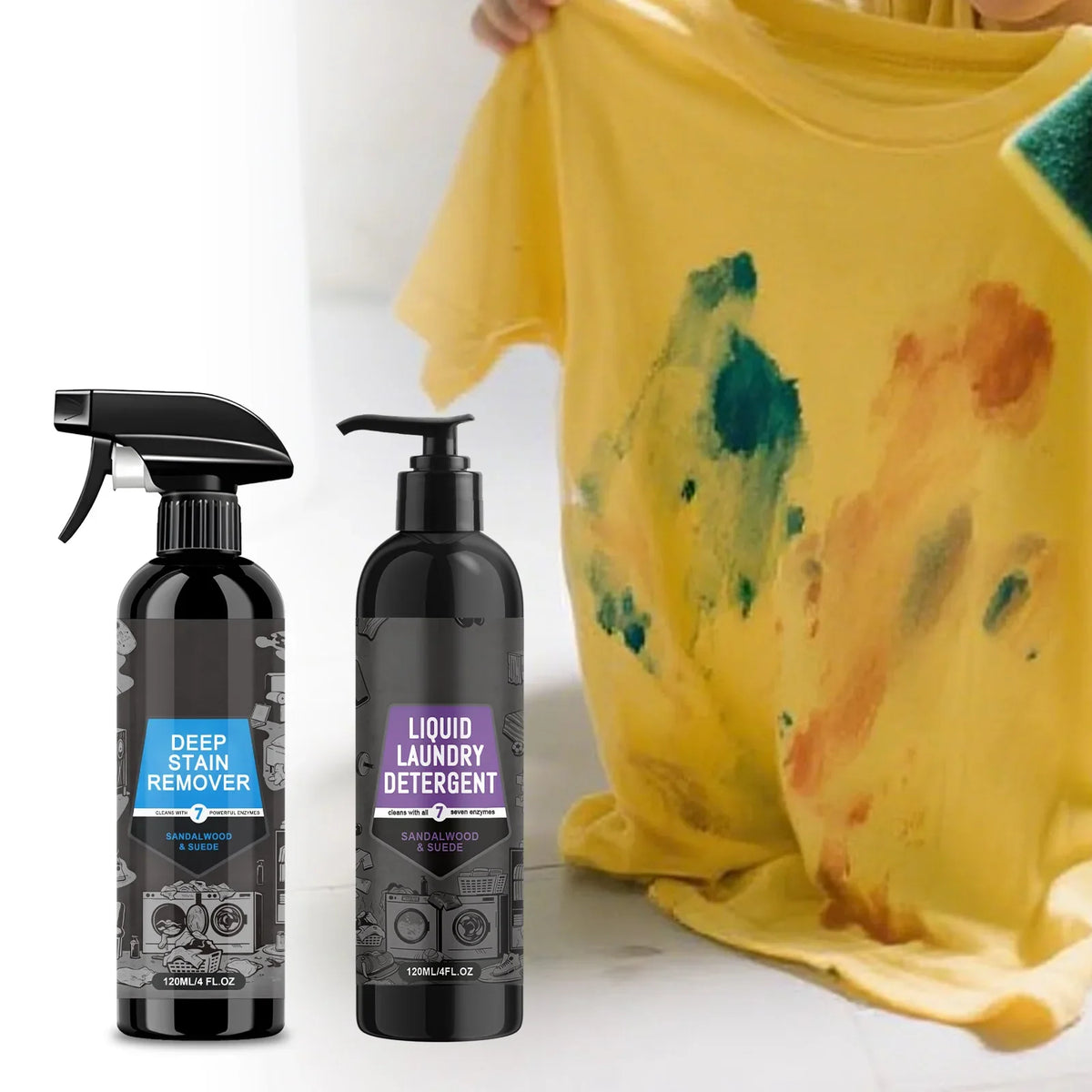 Gentle Liquid Laundry Stain Remover – Fast-Acting Oil Cleaner 120ml
