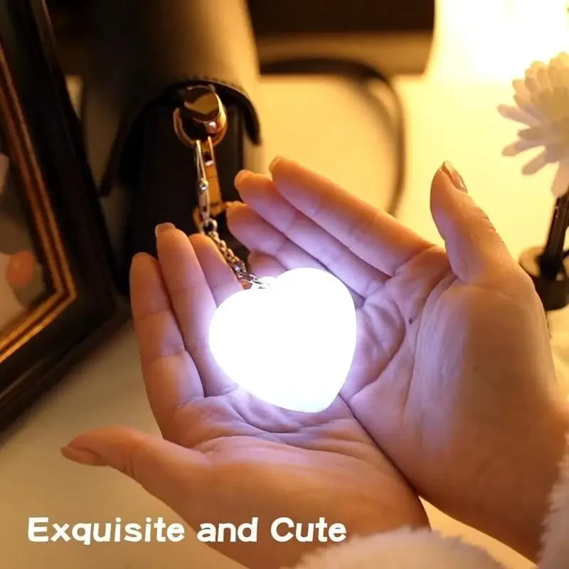 USB Rechargeable Heart Keychain Night Light | Bag & Purse LED
