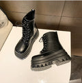 Women's Punk Gothic Platform Ankle Boots – Side Zip, Thick Sole