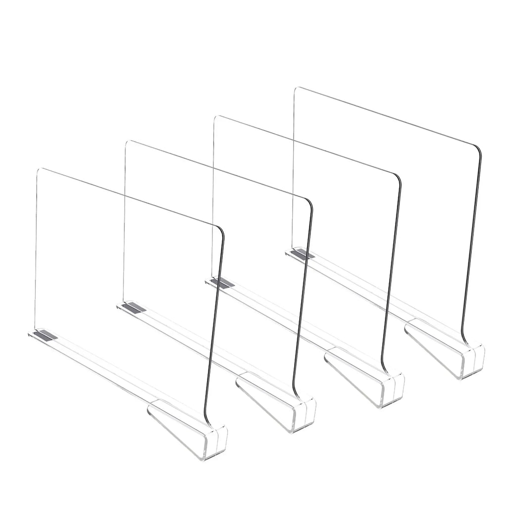 Transparent Closet Shelf Dividers | Wardrobe Organizer 2–8 Pack