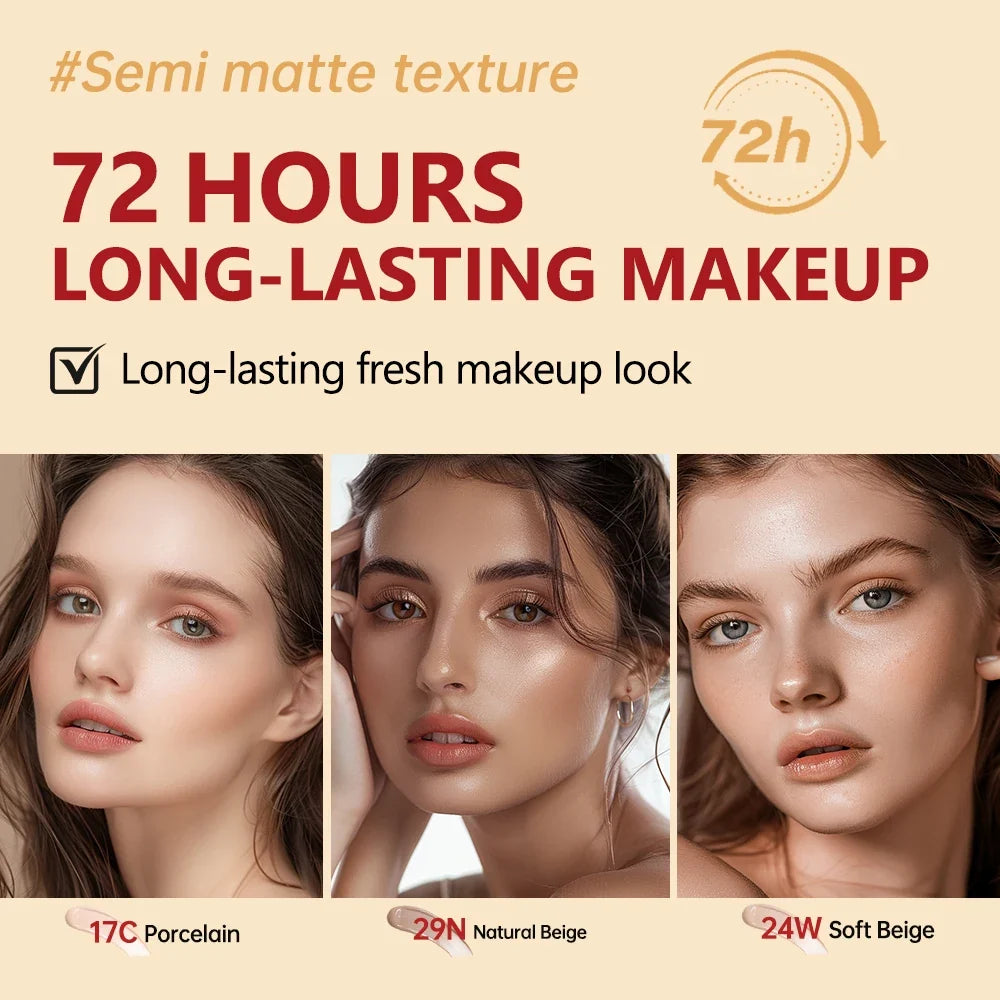 Lakerain Cushion Foundation – 72-Hour Semi-Matte SPF Coverage