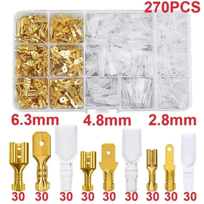 270PCS Insulated Crimp Terminals Kit – Spade Wire Connectors