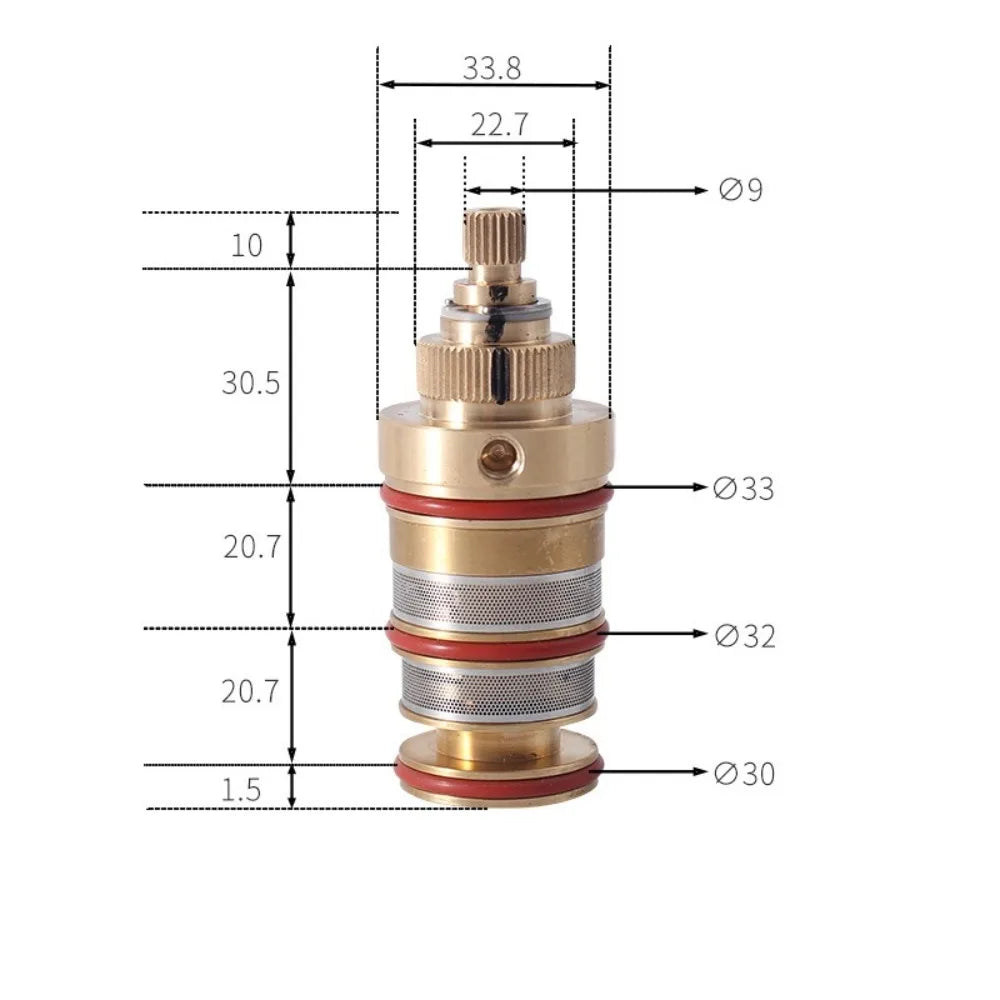 Brass Thermostatic Shower Mixer Valve Cartridge Repair Kit