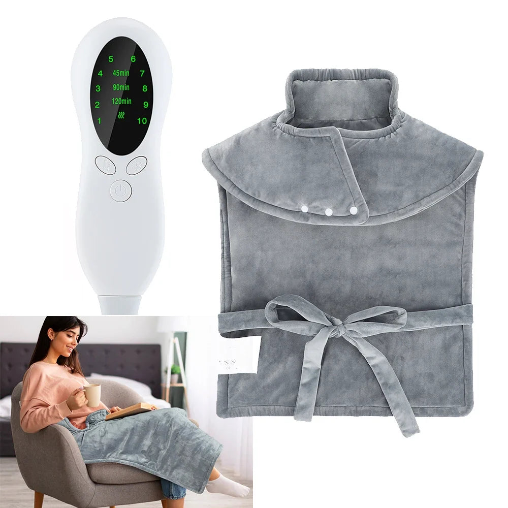 AFDEAL Electric Heated Shawl – Neck, Shoulder & Back Warmer