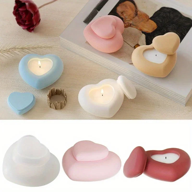 Heart Shape Silicone Mold – Candle, Soap & Resin Crafting
