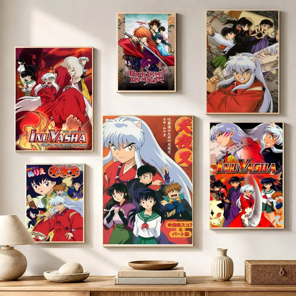 Inuyasha Waterproof PVC Poster Stickers – Anime Wall Décor