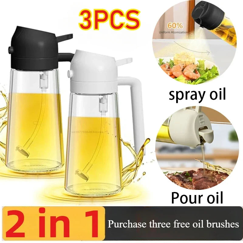 500ml Oil Spray Bottle for Kitchen, Air Fryer, BBQ & Camping