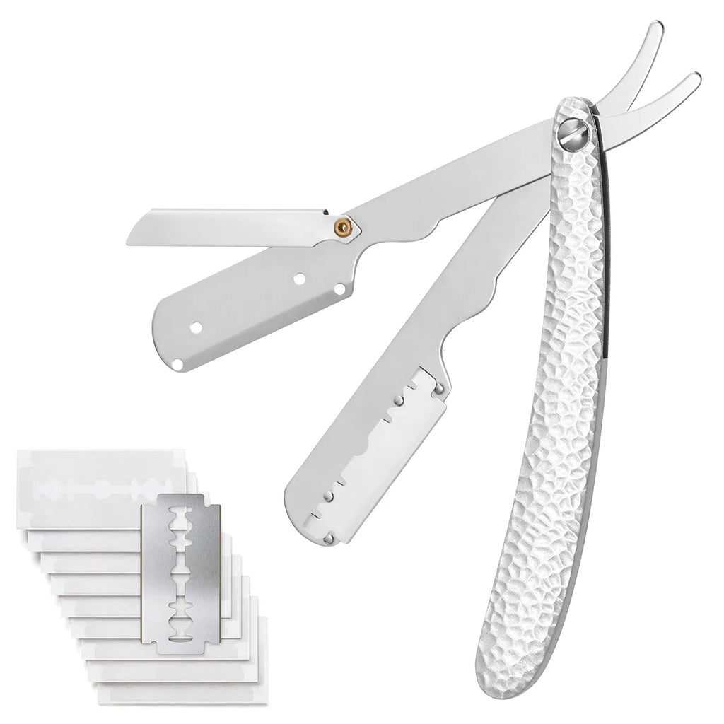 Antique Black Folding Straight Razor – Manual Shaving Knife