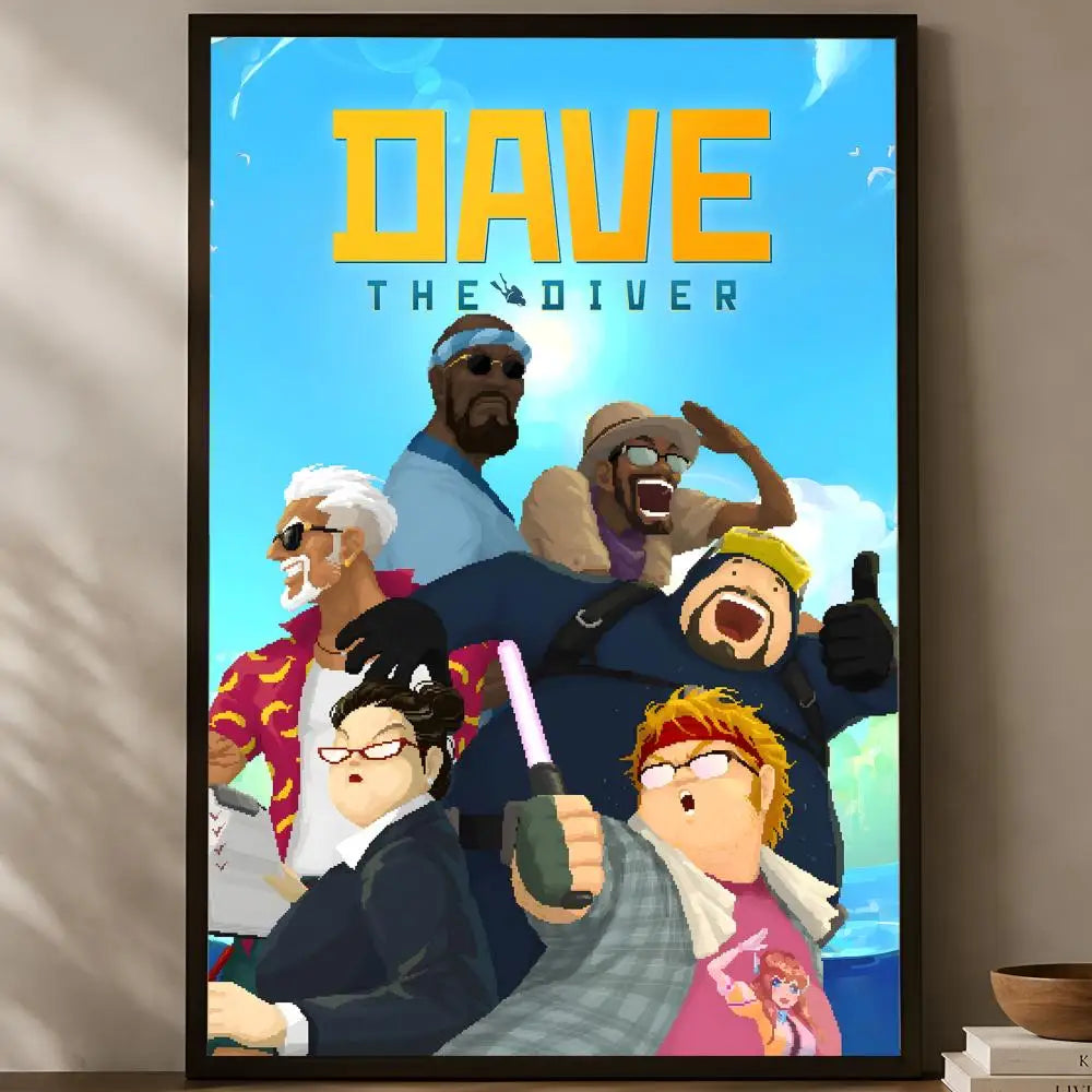 Dave the Diver HD PVC Self-Stick Wall Poster – Waterproof Art